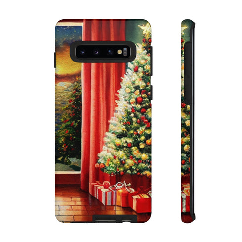 Christmas Tree in Cozy Holiday Home - Impact Resistant Phone Case Samsung Galaxy S10 Matte